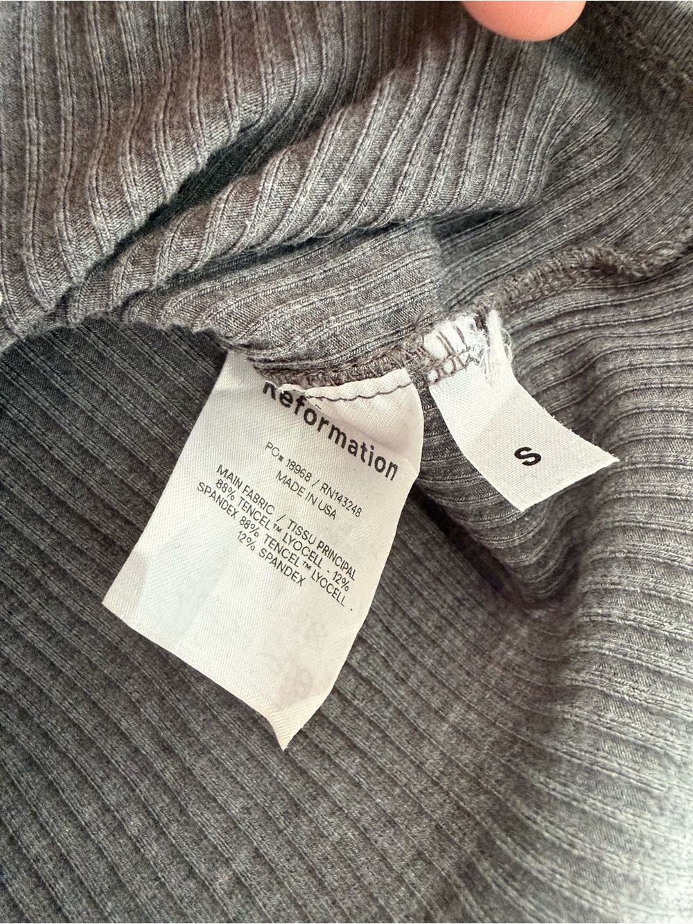 Reformation Ribbed Long Sleeve - Picture 4 of 6